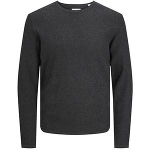 JACK & JONES Jjecooper Knit Crew Neck Noos Pull en tricot pour homme, Gris foncé mélangé, XXL