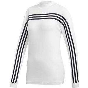 adidas Sweatshirt met 3 strepen voor dames, Wit/Zwart