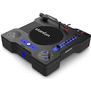 Stanton STX Draagbare DJ-draaitafel met Innofader Nano, Bluetooth, pitchschuiver, USB-opname, luidspreker, oplaadbare batterijen