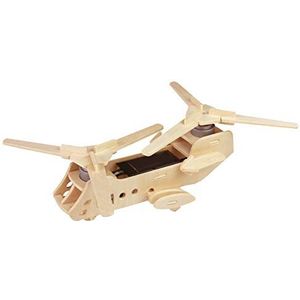 Pebaro 830/3 Solar bouwpakket houten puzzel 3D militaire helikopter