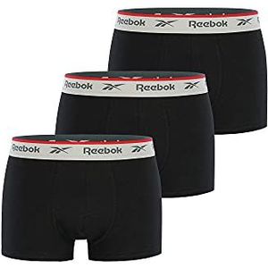 Reebok Ovett boxershorts voor heren, zwart.