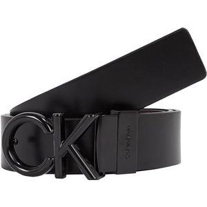 Calvin Klein Adj/Rev Ck Metal Bomb Mono 35mm Heren Riemen, Zwart