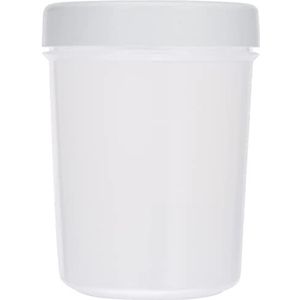 TATAY Voedselcontainer, luchtdicht, inhoud 0,4 l, schroefdeksel, BPA-vrij, magnetron- en vaatwasmachinebestendig, wit. Afmetingen: 8,5 x 8,5 x 11,1 cm