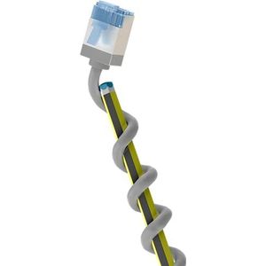 goobay 74311 patchkabel, slim/ultra flexibel, RJ45 CAT 6A U/FTP CU/dunne ethernetkabel met korte connectoren, 10 Gbit/s, LSZH, knikbescherming, grijs, 7,5 m