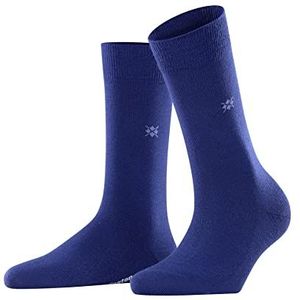 Burlington Bloomsbury damessokken van wol, katoen, grijs, zwart, meer fijne kleuren, versterkt, warm, ademend, zonder patroon, voor de winter, eenheidsmaat, cadeau-idee 1 paar, blauw (Royal Blue 6051)