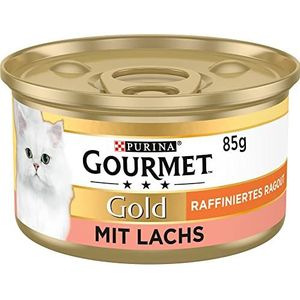 Purina Gourmet Gold Ragout, nat kattenvoer met zalm, 85 g, 12 blikken
