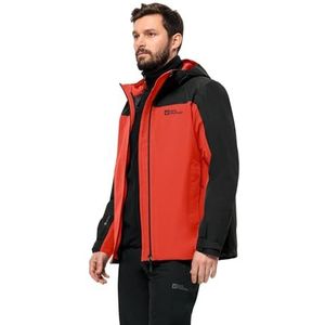 Jack Wolfskin Taubenberg 3-in-1 Jkt M Herenjas, Sterk rood