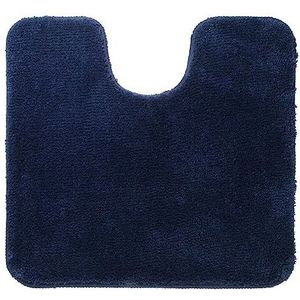 Sealskin Angora - Toiletmat 55x60 cm - Polyester - Donkerblauw