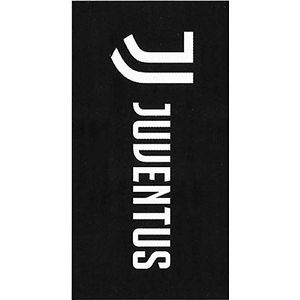Officiële FC Juventus strandhanddoek, 100% katoen, origineel, nieuw model Juventus, wit, zwart, 90 x 170 cm