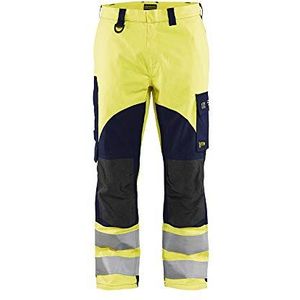 Blaklader 158815123389D108 Multinorm Inherent Pantalon de travail haute visibilité Jaune/bleu marine Taille D108