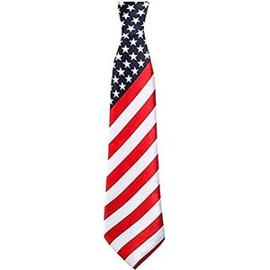 Boland 44961 - stropdas USA kostuum Amerikaanse sterren en strepen accessoires carnaval kostuum themafeest, Meerkleurig