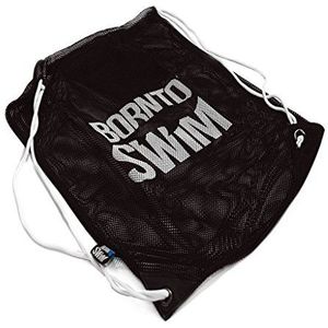 BornToSwim Nettas met trekkoord - zwart/wit - 62x50 cm - 20 liter