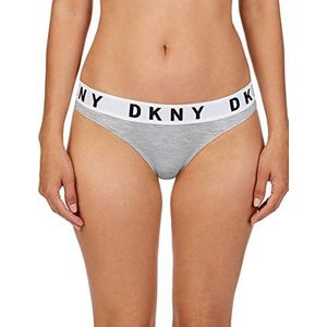 DKNY Comfortabele boyfriend bikini voor dames, Heather grijs/wit/zwart