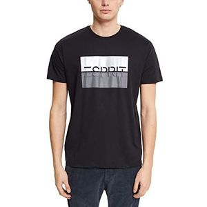 Esprit T-shirt voor heren, 001/zwart, L, 001/zwart