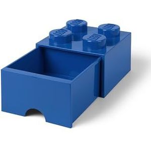 Lego Brick met 1 lade met 4 knoppen, blauw