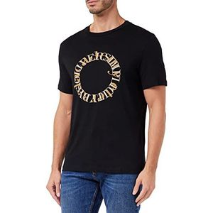 s.Oliver T-shirt met korte mouwen, heren, grijs/zwart, maat M, Grijs/Zwart