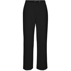 VERO MODA Vmclair Mw Pantalon droit Noos pour femme, Noir, 36W / 32L