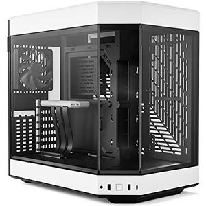 Hyte Y60 Modern Aesthetic Dual Chamber Panoramic Tempered Glass Mid-Tower ATX Computer Gaming Case met PCIE 4.0 Riser Kabel inbegrepen, White (CS-HYTE-Y60-BW)