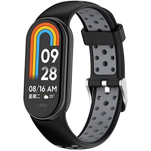 CZhkg Smartwatch-bandje voor Xiaomi Mi Band 8, siliconen horlogebandje, reservearmband voor Xiaomi Mi Band 8 horloge, Siliconen