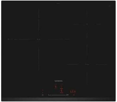 Siemens - Plaque à induction, 60 cm, 3 zones de cuisson, Home Connect, fryingSensor, Noir, EH631HDC1E