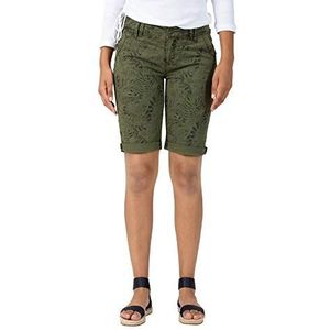 Timezone Short slim Nalitz pour femme, Vert (Green Leaves 4617), 29