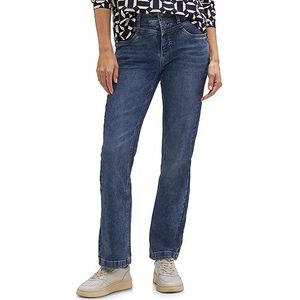Street One A376785 bootcut dames jeans, Medium blauw glanzend
