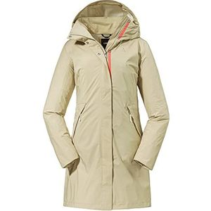 Schöffel Sardegna L Parka voor dames, wind- en waterdichte regenjas met praktische zakken, lichte damesjas voor lente en zomer