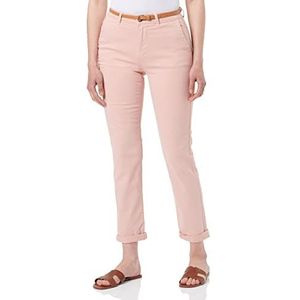 Springfield Pantalon Chinois Ceinture Jean Femme, Rose, 40