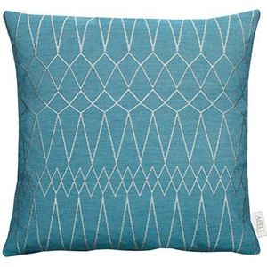 APELT Teatro 46x46 14 kussensloop, polyester, turquoise, 46 x 46 cm