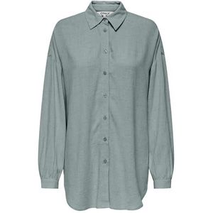 Onlsiesta Ls Linen Bl T-shirt Pnt, Bleu foncé, L