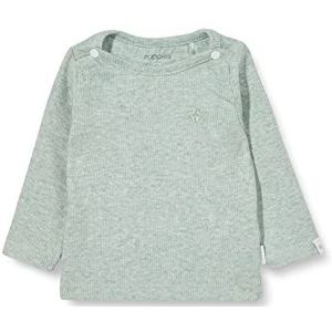 Noppies Baby U Tee Ls Rib Natal Uniseks Baby T-shirt, Mint Grey Mix - P938