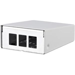 METZ CONNECT Keystone AP-behuizing, 3 poorten, zuiver wit, niet uitgerust