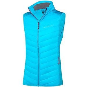 Black Crevice Hybride damesvest - Sportvest voor dames in verschillende kleuren en maten - outdoorvest voor dames - Ademend en isolerend vest met opstaande kraag I mouwloos vest, Blauw/Rood