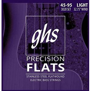 GHS Precision Flats 3020 snarenset voor elektrische bas, korte spoel, 045/095