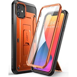 SUPCASE Unicorn Beetle Pro Series beschermhoes voor iPhone 12 Mini (versie 2020) 5,4 inch (14,9 cm), met geïntegreerde displaybescherming, oranje