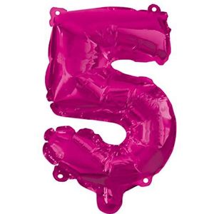Procos 92491 folieballon cijfer roze grootte 95 cm helium ballon cijfer verjaardag decoratie jubileum party