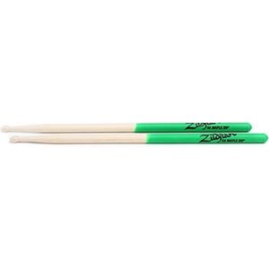 Zildjian 5A Hickory Drumsticks – hout Acorn Tip – neongroen
