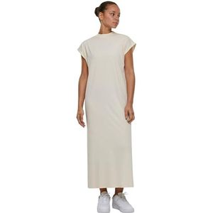 Urban Classics Damesjurk met blote schouders, lange jurk, Wit zand