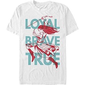 Disney Mulan Unisex: Live Action-Loyal Brave True Organic, wit, M, Weiss