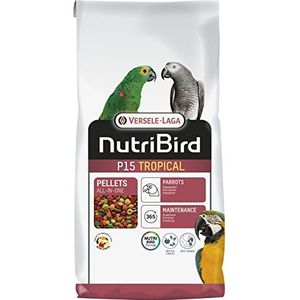 VERSELE-LAGA - NutriBird P15 Tropical – geëxtrudeerd granulaat – verzorgingsvoer voor papegaaien – meerkleurig – 10 kg