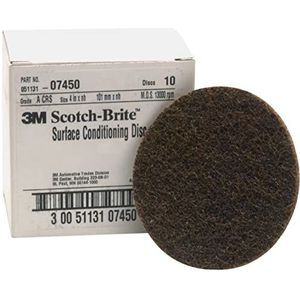 Scotch-Brite 07450 oppervlaktebehandelingsschijf, 10,2 cm x NH A CRS