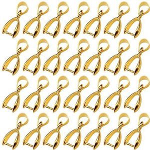 Baven 100 stuks hangers gespen ogen kettingsluitingen sluitingen borgclip hanger voor hanger halsketting sieraden doe-het-zelf handwerk sieraden maken gouden sieraden halsketting accessoires koper, Koper