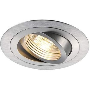 SLV 111716 inbouwlamp, aluminium, GU10, zilver/grijs, rond