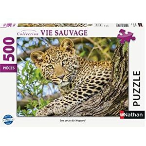 Puzzles Nathan - Puzzel 500 stukjes - De ogen van de luipaard volwassenen, 4005556873166