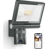 Steinel Camera-schijnwerper met sensor XLED CAM 1, intercom, HD-camera, 8 GB microSD, 180° IR-sensor, reikwijdte: 10 m, 21 W, led-module, IP44, 16.7 x 21 x 27.5 cm, Antraciet