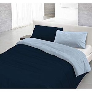 Italian Bed Linen Beddengoedset Natural Color, donkerblauw/lichtblauw, tweepersoonsbed