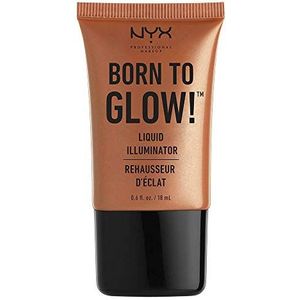 NYX Professional Makeup Born to Glow Liquid Illuminator, Liquid Makeup Gloss Highlighter, foundation, veganistische formule, kleur: Sun Goddess