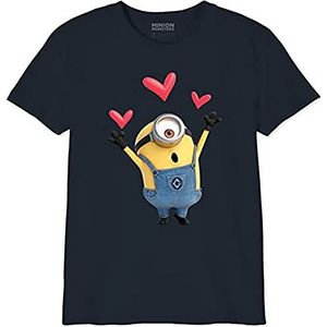 Minion Monsters T-shirt voor jongens, marineblauw, 8 jaar, Marine.