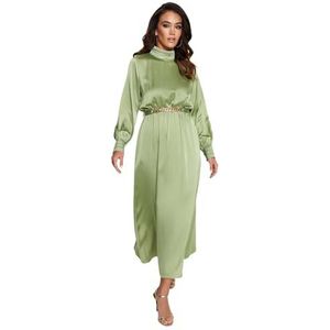 TRENDYOL Robe de soirée pour femme - Style patineur - Style décontracté, vert, 38