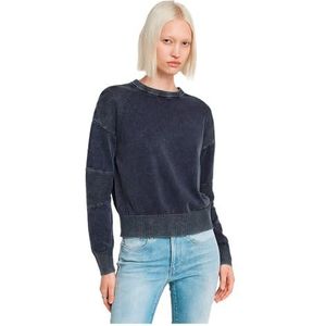 G-STAR RAW Pull en tricot délavé pour femme, Bleu (Osaka Blue Gd D25866-d630-h193), L
